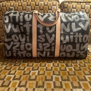 AUTHENTIC LOUIS VUITTON GRAFFITI STEPHEN SPROUSE KEEPALL 50 LUGGAGE BAG